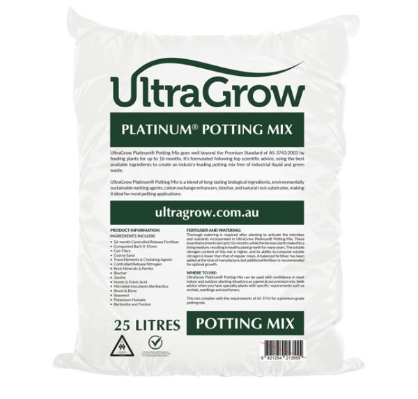 25 litre bag of UltraGrow Platinum potting mix | Featured image for UltraGrow Platinum Potting Mix.