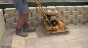Compacting pavers