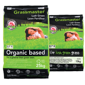 Photo of Grassmaster lawn fertiliser | Featured Image for Grassmaster Product Page by Centenary Landscape Supplies.