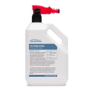 Photo of Water Wise 2L Hose End Spray soil wetter product | Featured Image for Water Wise 2L Hose End Spray product page by Centenary Landscaping Supplies.