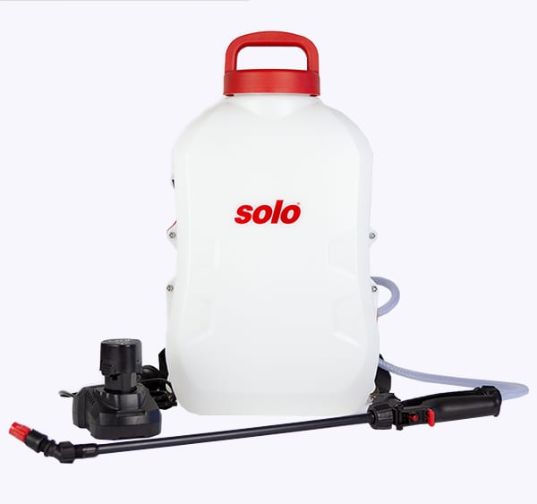 Photo of a Solo 10 Litre Battery Operated Fertiliser Sprayer 414li | Featured Image for Solo 10 Litre Battery Operated Fertiliser Sprayer product page by Centenary Lanscaping Supplies.