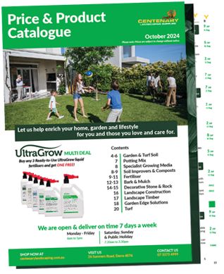 Screenshot of the cover of the Centenary Landscaping Supplies Catalogue | Featured Image for Centenary Landscaping Supplies Home Page by Centenary Landscaping Supplies.